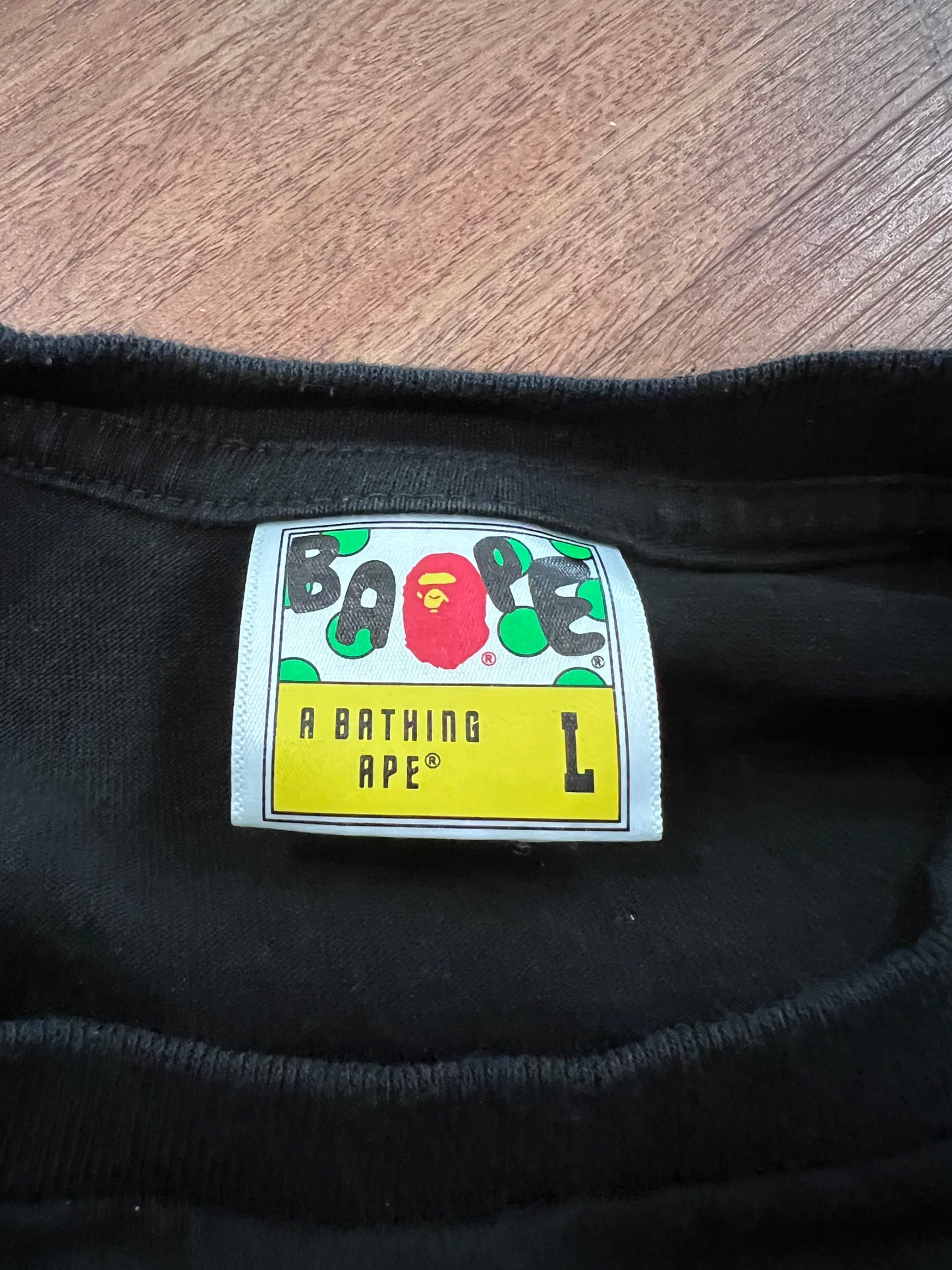 BAPE Baby Milo Japanese College Logo T-Shirt Size L