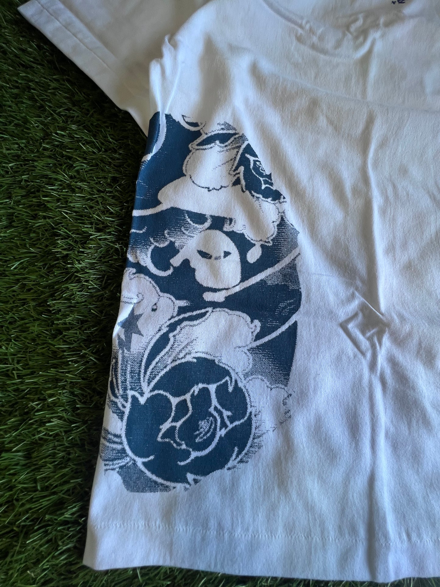Bape Blue Floral Ape Head Side Print Tee Size 3XL