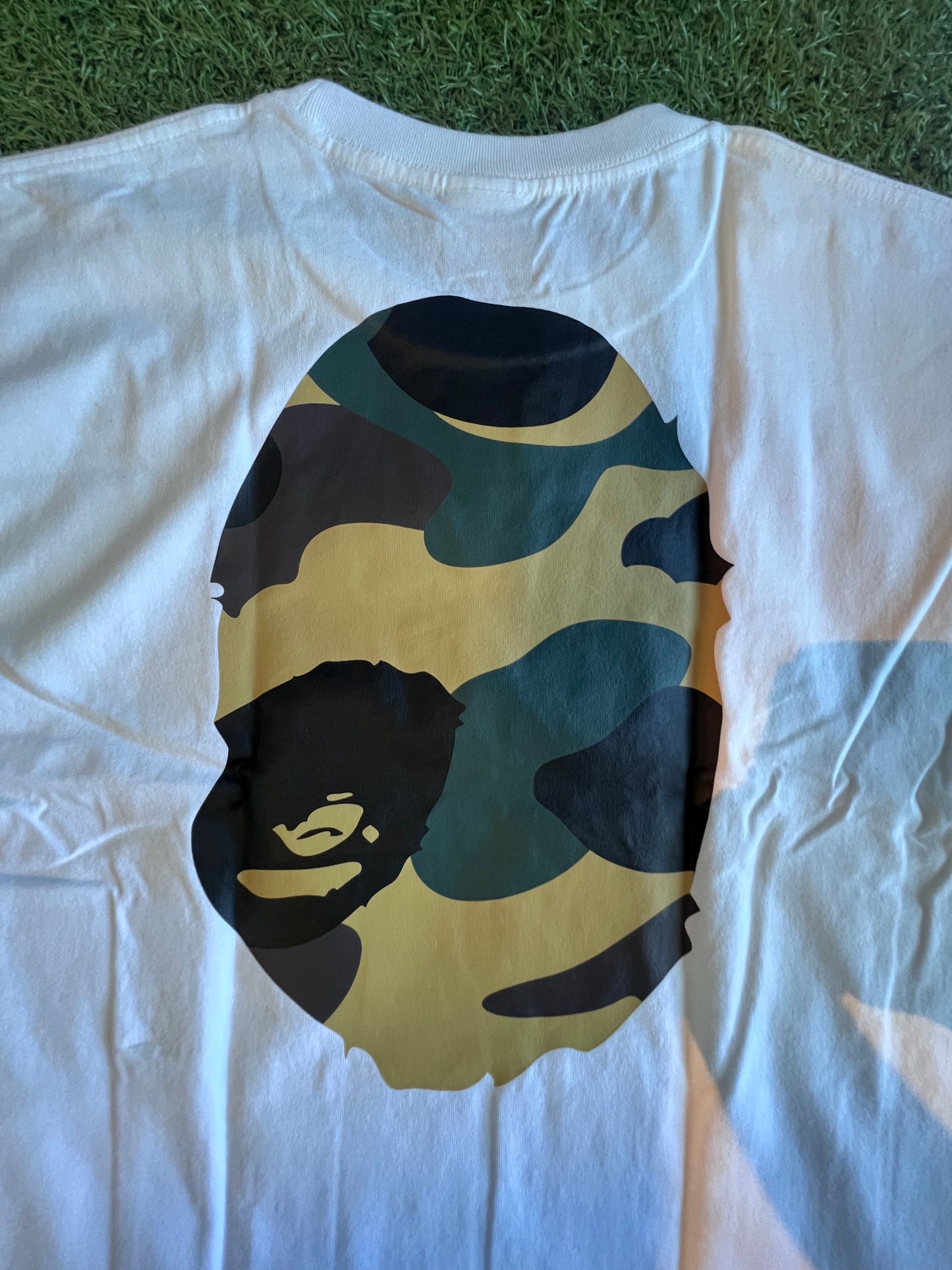 BAPE Ape Head Camo White Tee Size 3XL