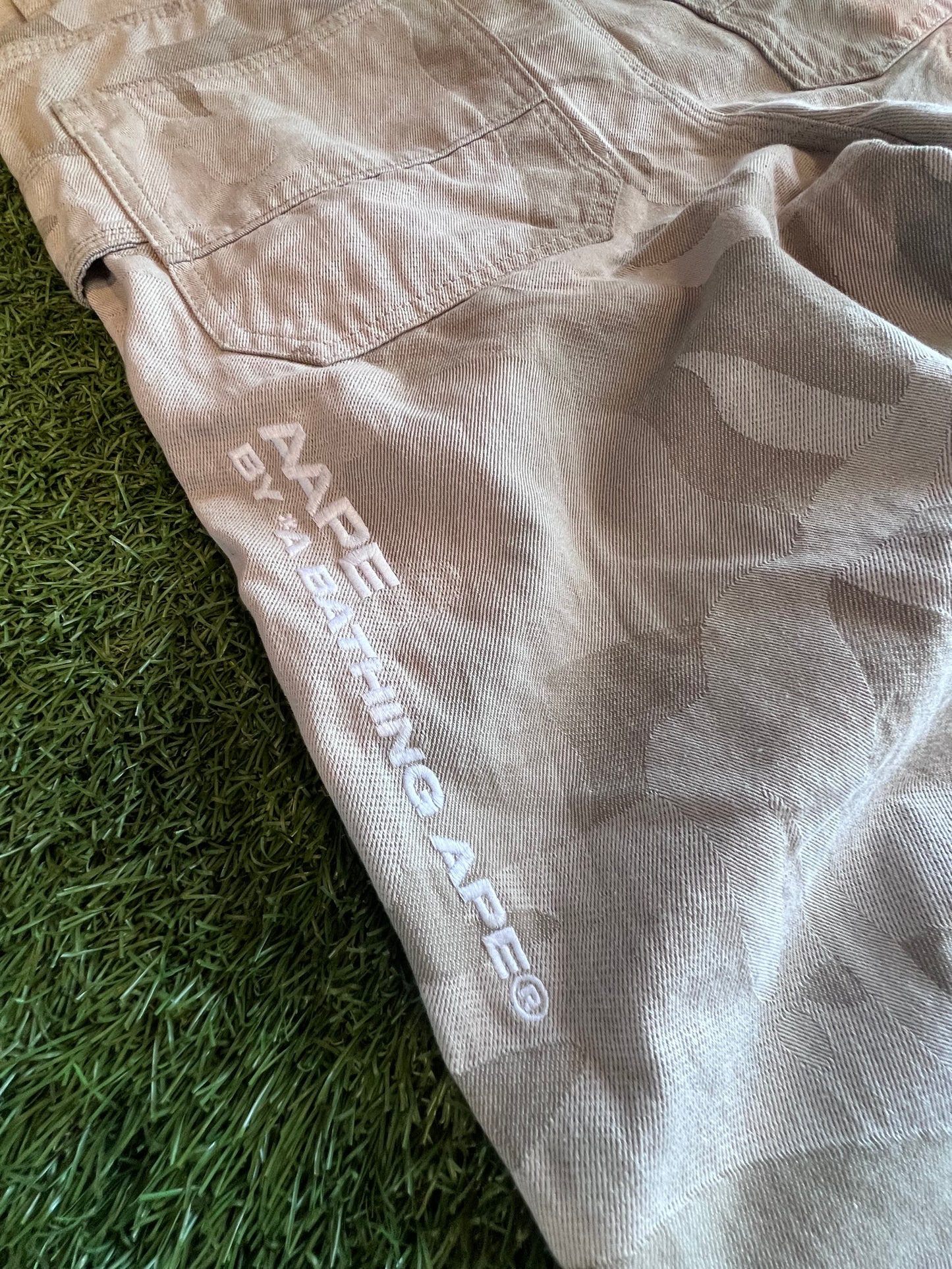 AAPE By Bathing Ape Beige Camo Utility Pants Size M