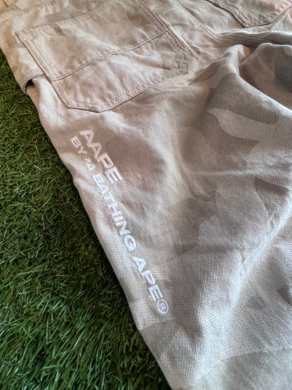 AAPE By Bathing Ape Beige Camo Utility Pants Size M