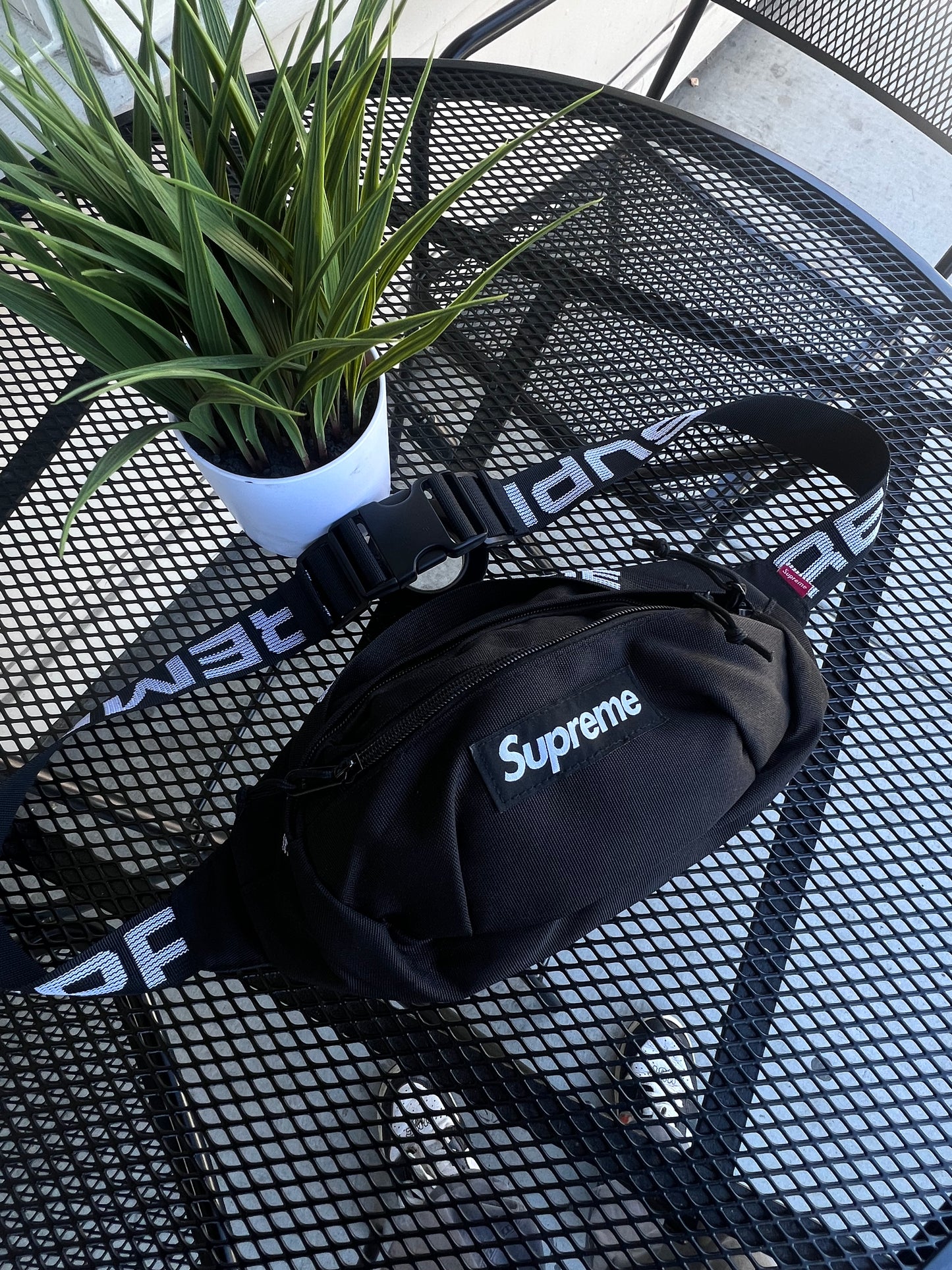 Supreme Black Crossbody/Waist Bag (Size Adjustable)
