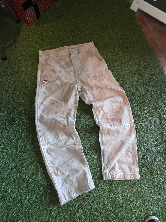 AAPE By Bathing Ape Beige Camo Utility Pants Size M