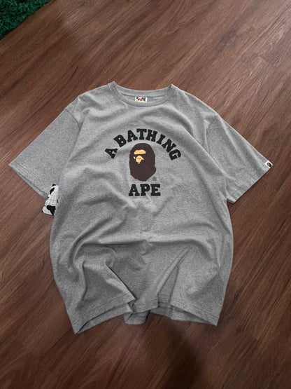 BAPE Grey College Logo Tee Size 2XL