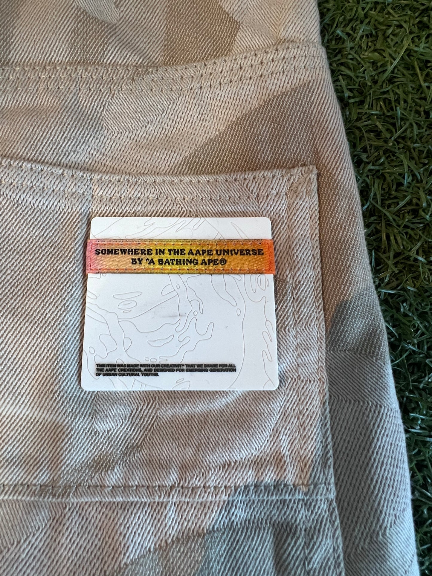 AAPE By Bathing Ape Beige Camo Utility Pants Size M