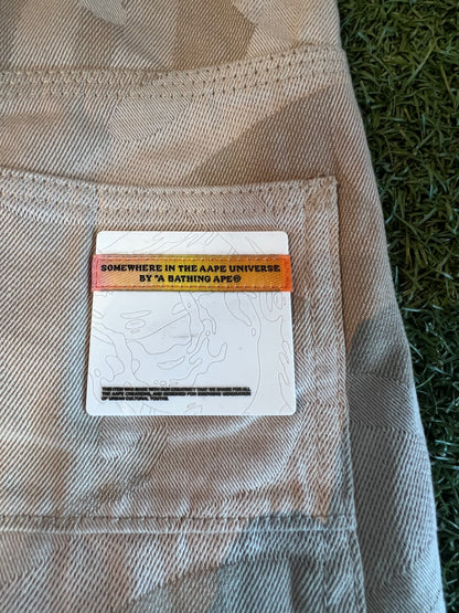 AAPE By Bathing Ape Beige Camo Utility Pants Size M