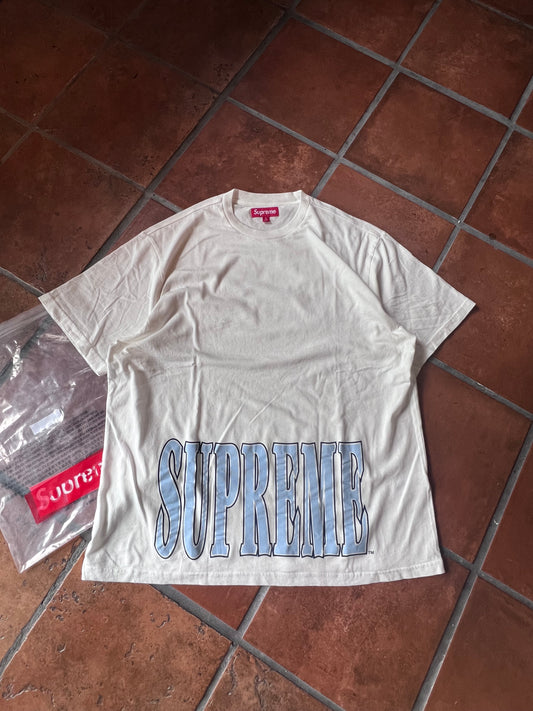 Supreme Big Letter Tee “White/Blue” – Size XL