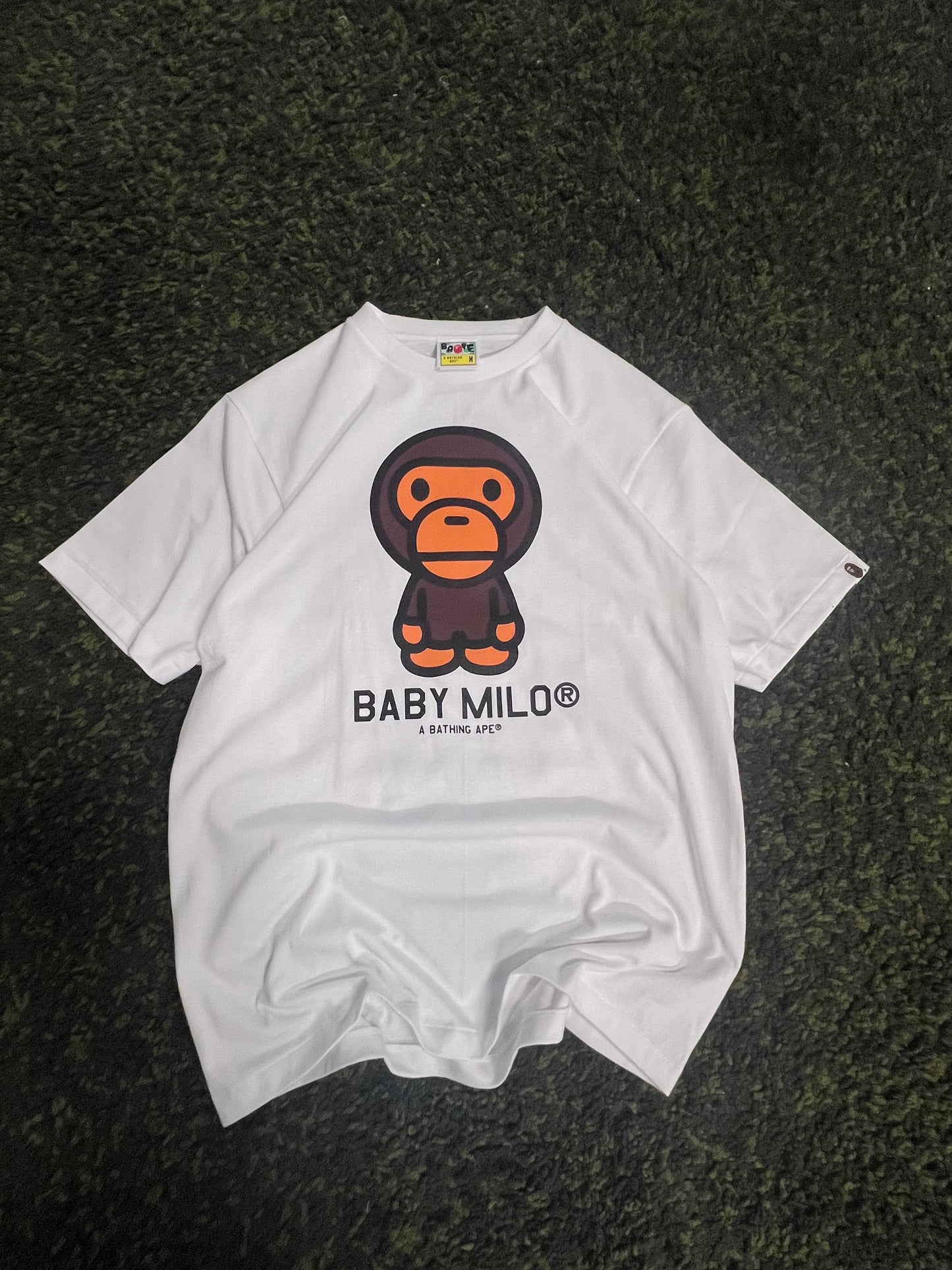 BAPE Baby Milo Tee “White/Orange” – Sizes Medium & XL