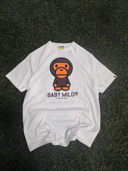 BAPE Baby Milo Tee “White/Orange” – Sizes Medium & XL