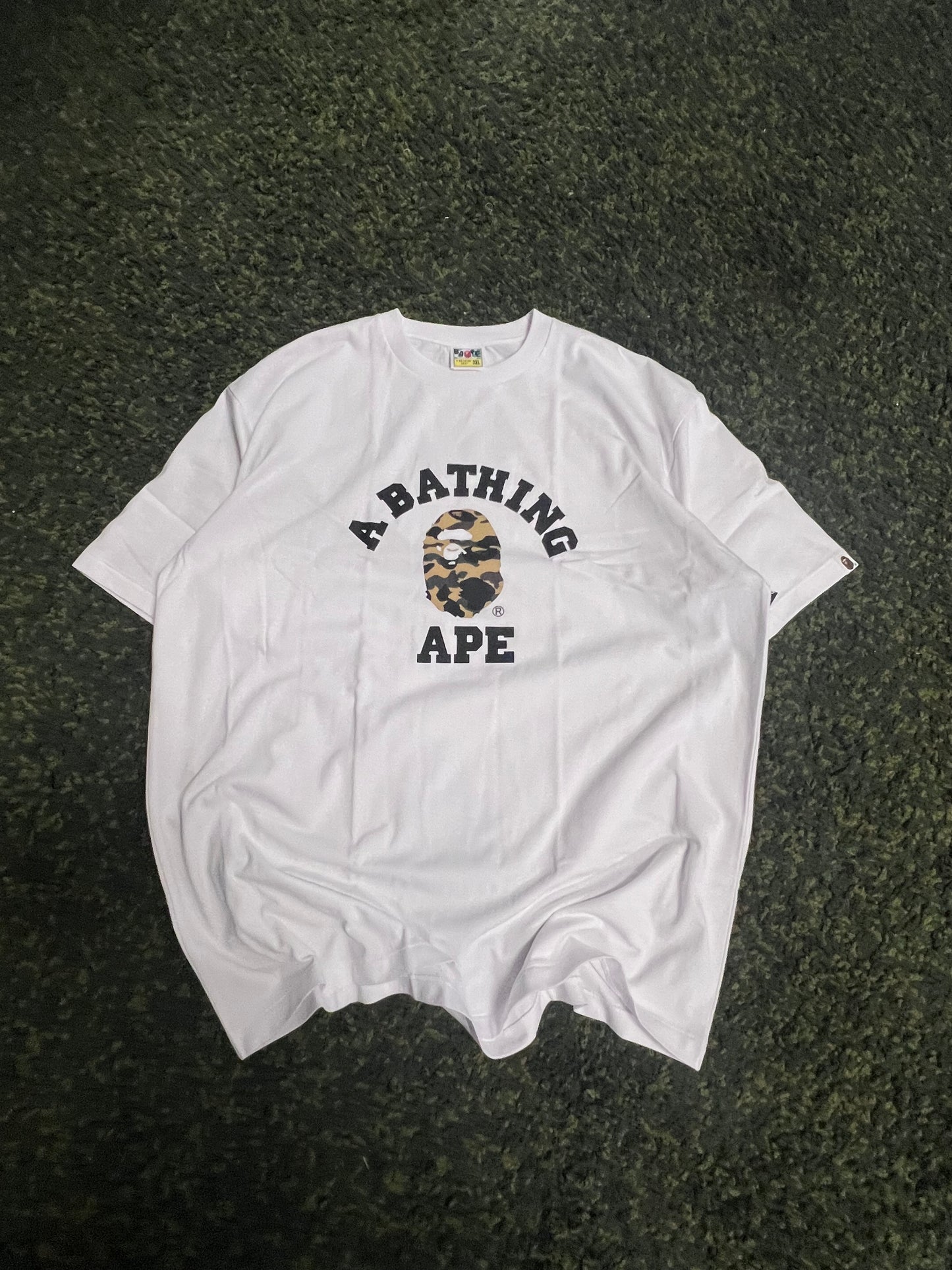 BAPE College Tee “White/Camo” – Size 3XL