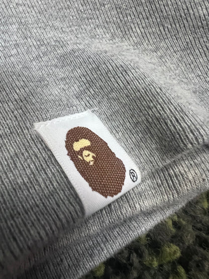 Bape Grey Super Busy Works Pullover Hoodie Size 2XL