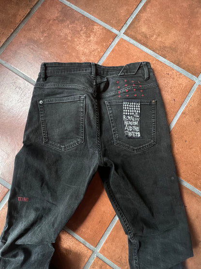 Ksubi Red Cross Black Denim Jeans Size 31