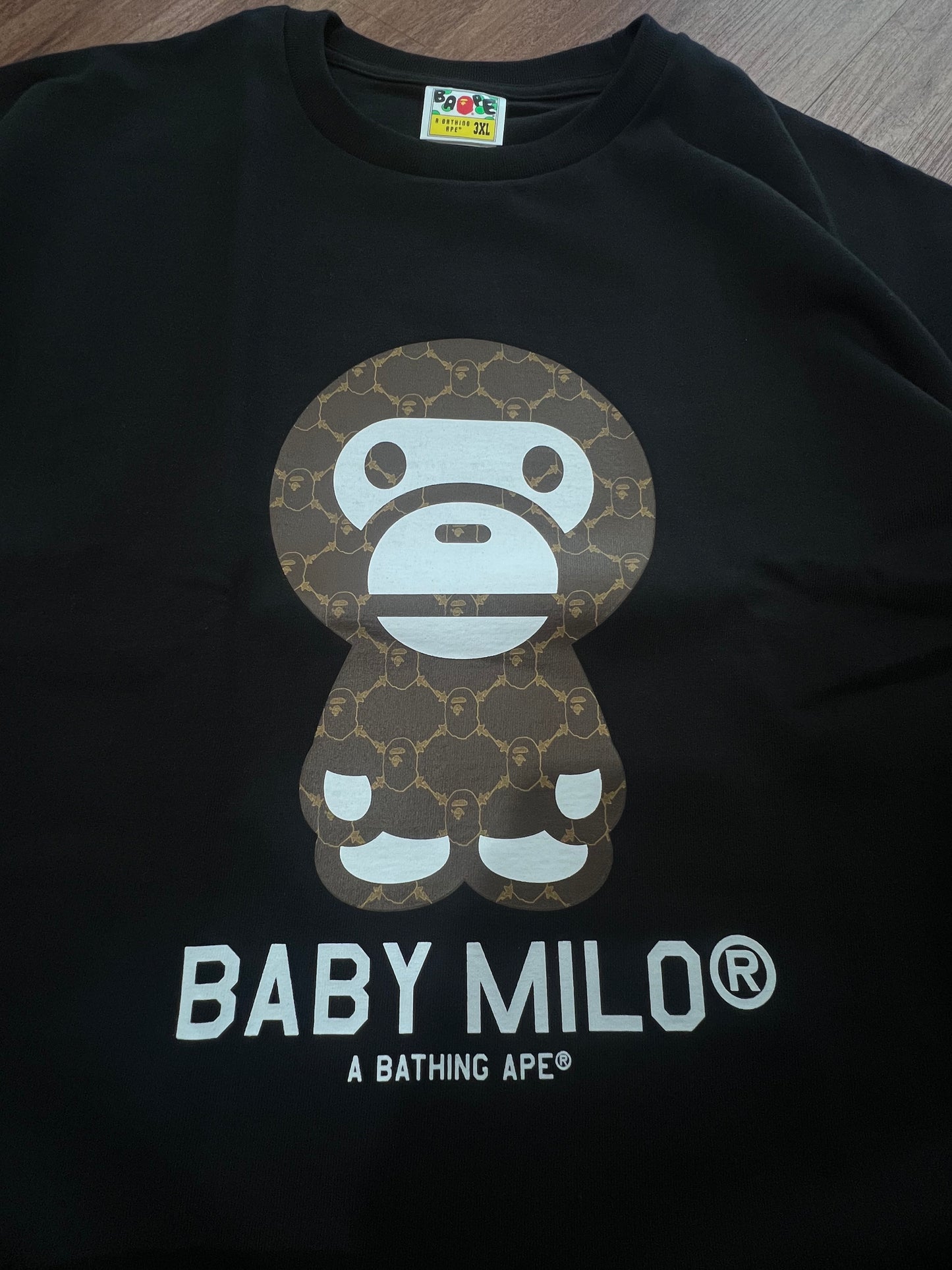 BAPE Brown Monogram Baby Milo Tee – Size 3XL