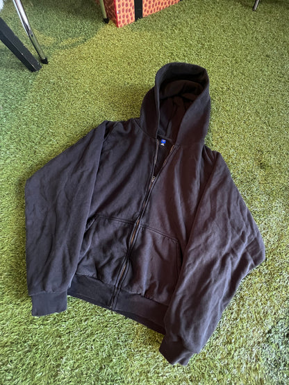 YZY GAP Black Washed Zip Up Hoodie Sizes M,L (SIZE UP!)