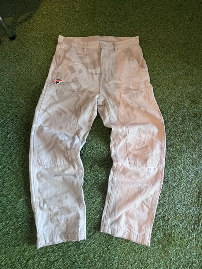 AAPE By Bathing Ape Beige Camo Utility Pants Size M