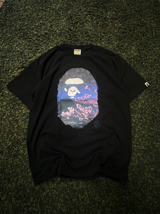 BAPE Cherry Blossom Ape Head Tee “Black/Pink” – Size 2XL