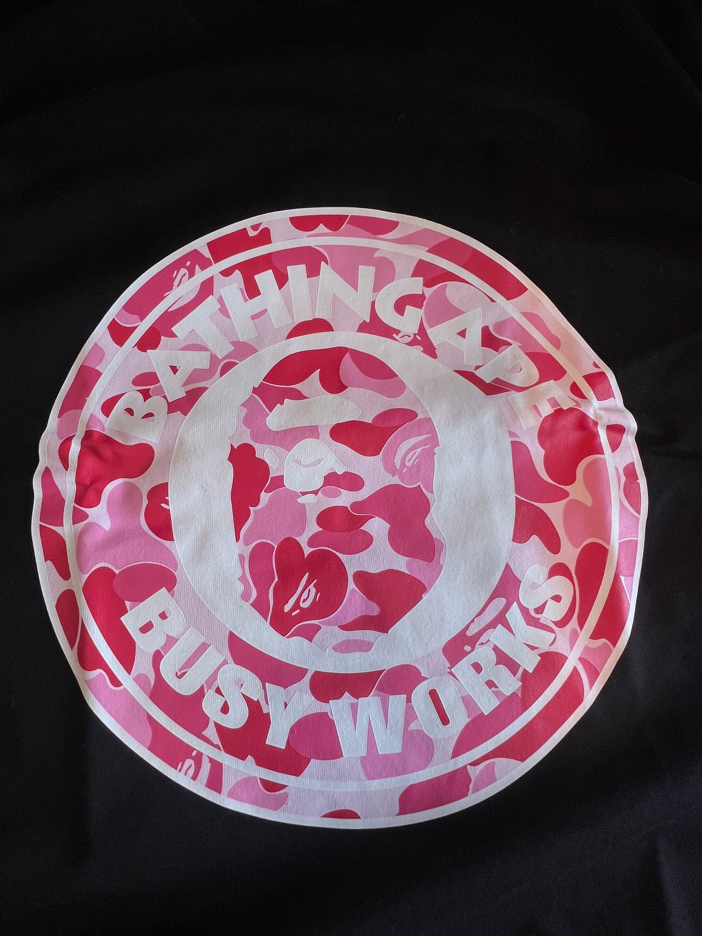 Bape Busy Works Pink Camo Tee Size 3XL