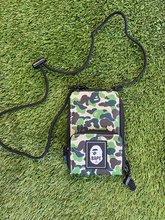 BAPE Green Camo Crossbody Bag